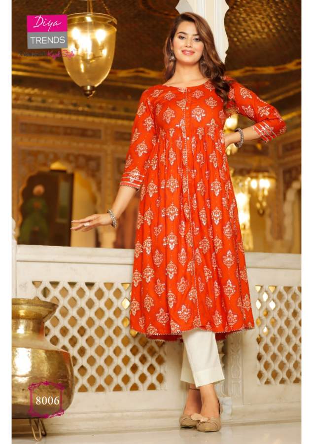 Ethnicity 8 Fancy Ethnic Wear Designer  Anarakali Kurti Latest Collection